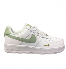 NIKE AIR FORCE 1 SWOOSH MINT & GOLD