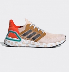 ADIDAS ULTRA BOOST 20 CREAM ORANGE PATTERN LOGO