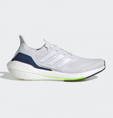 ADIDAS ULTRA BOOST 21 WHITE GREY / DARK BLUE YELLOW