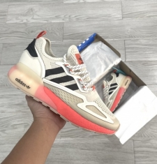 ADIDAS ZX 2K BOOST CREAM BLACK ORANGE