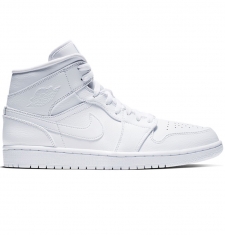 NIKE AIR JORDAN 1 MID TRIPLE WHITE