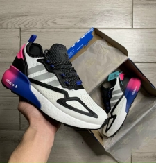 ADIDAS ZX 2K BOOST CORE BLACK BLUE PINK