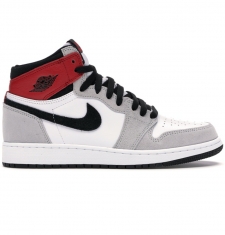 NIKE AIR JORDAN 1 HIGH LIGHT 'SMOKE GREY' RED