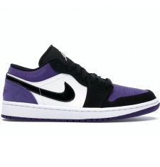 NIKE AIR JORDAN 1 LOW 'COURT' PURPLE BLACK