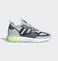 ADIDAS ZX 2K BOOST CLEAR GREY CORE BLACK GRANITE